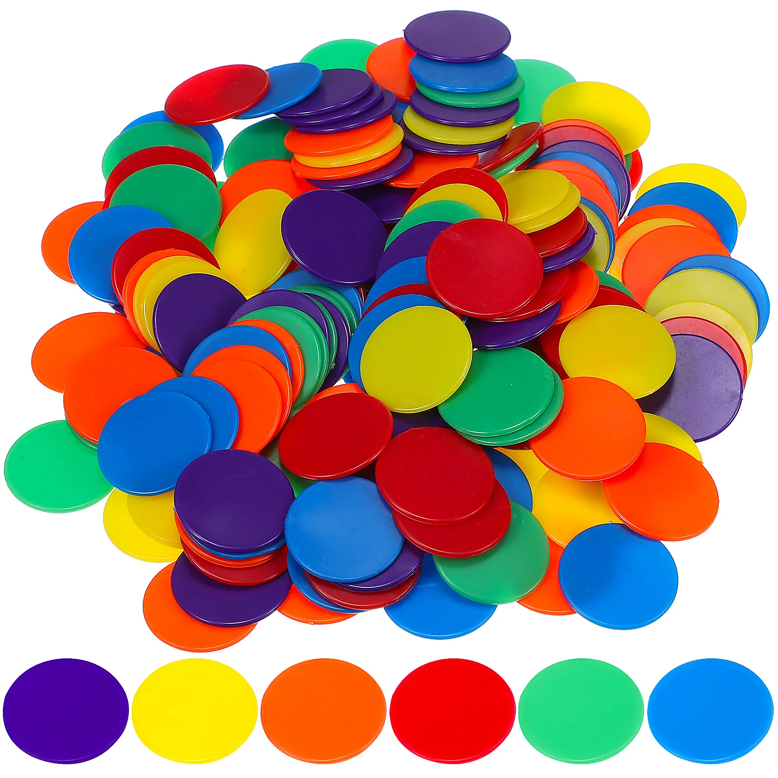 

180 Pcs Color Card Packaging Colored Chips Poker Cards Game Token Disc Bingo Markers Party Gaming Prop Acrylic Props