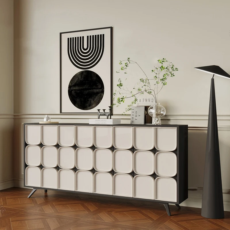 

Side cabinet Solid wood tea cabinet Simple modern entrance locker