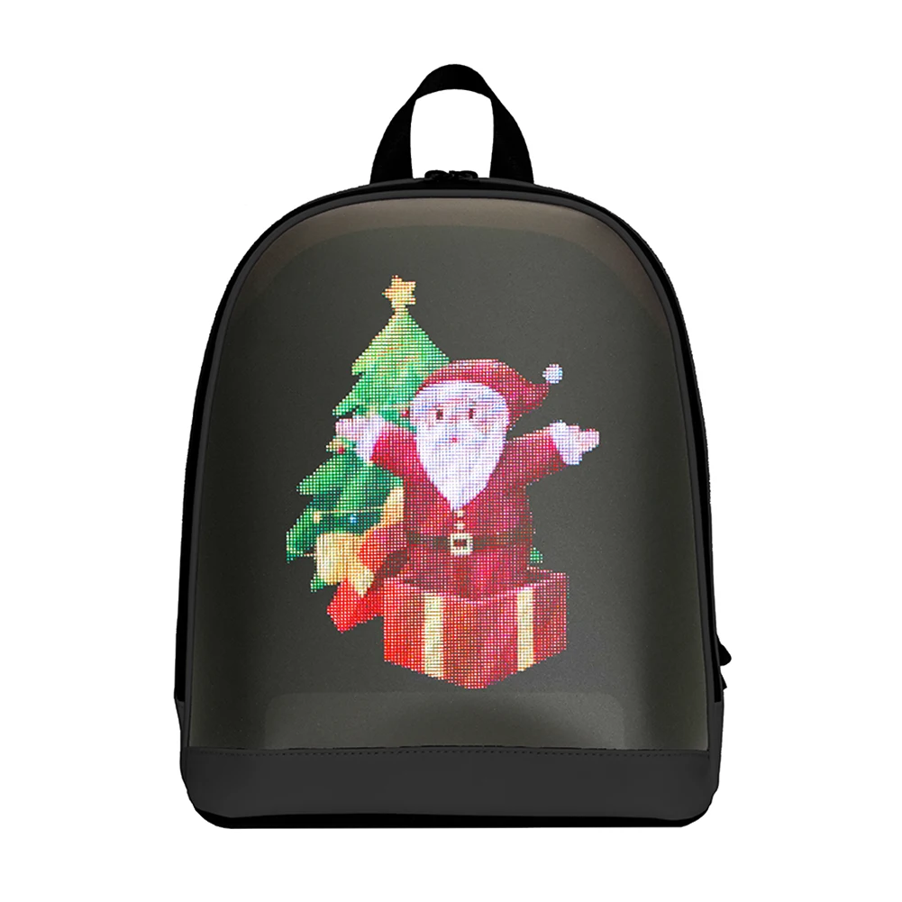 

Светодиодный мотоциклетный рюкзак с управлением через приложение, рекламная деловая сумка, водонепроницаемая уличная сумка с пиксельным экраном для путешествий на открытом воздухе