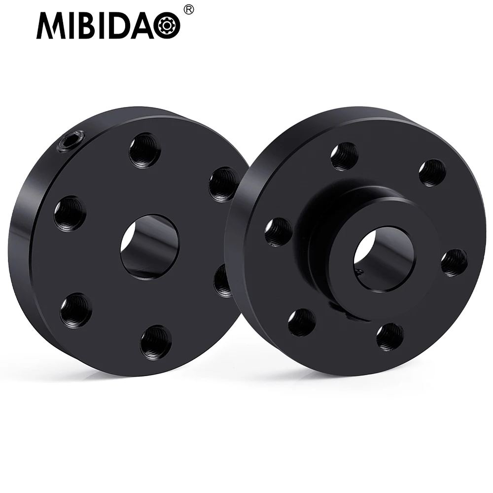 MIBIDAO 6mm Aluminum Alloy Flange Coupling Coupler / Motor Guide Shaft Coupler for RC Car Shaft Pair