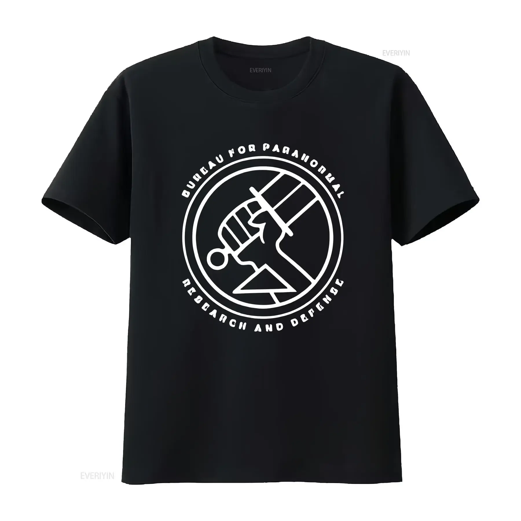 BPRD Bureau for Paranormal Research and Defense T Shirt  vintage Washed Slightly Top For Everyday Wear Stylish homme fashion