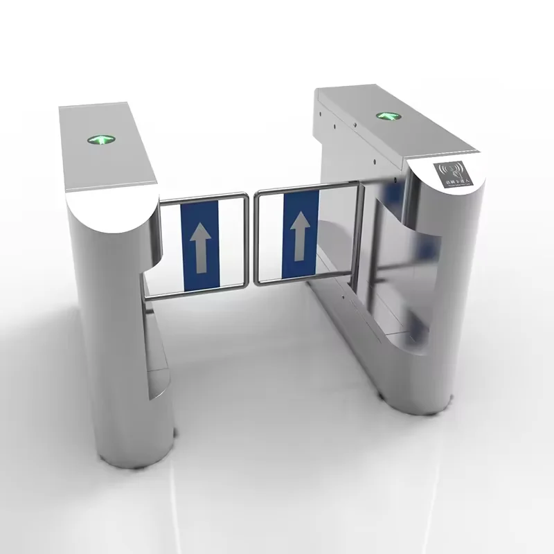 Supermarket Entrance Barrier Gate Facial Recognition Qr Code Access Swing Turnstile Gate