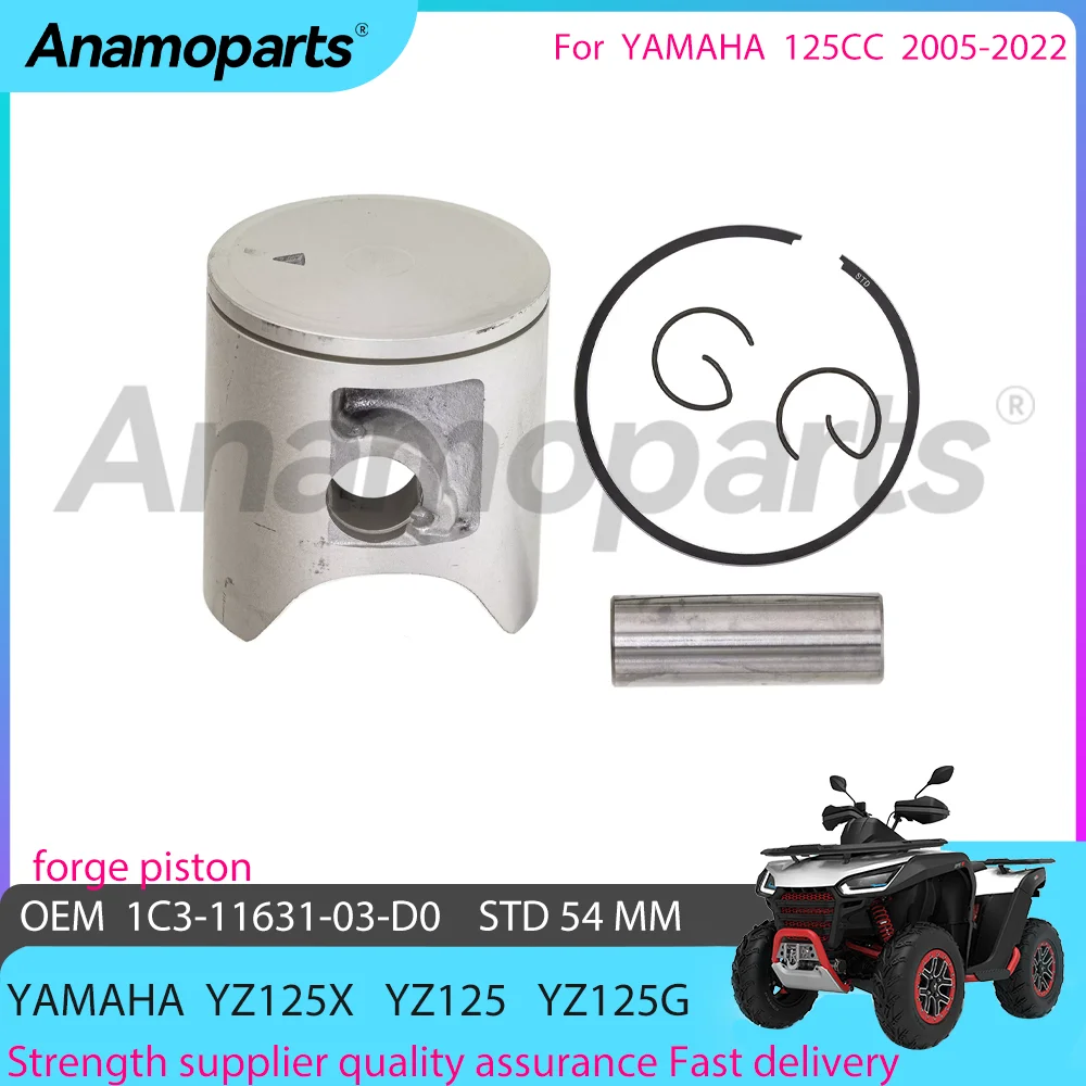 STD 54mm motorcycle forge Piston kit pastr for 2005-2022 YAMAHA YZ125 YZ125X YZ125G YZ 125 X CC 1C3-11631-03-D0