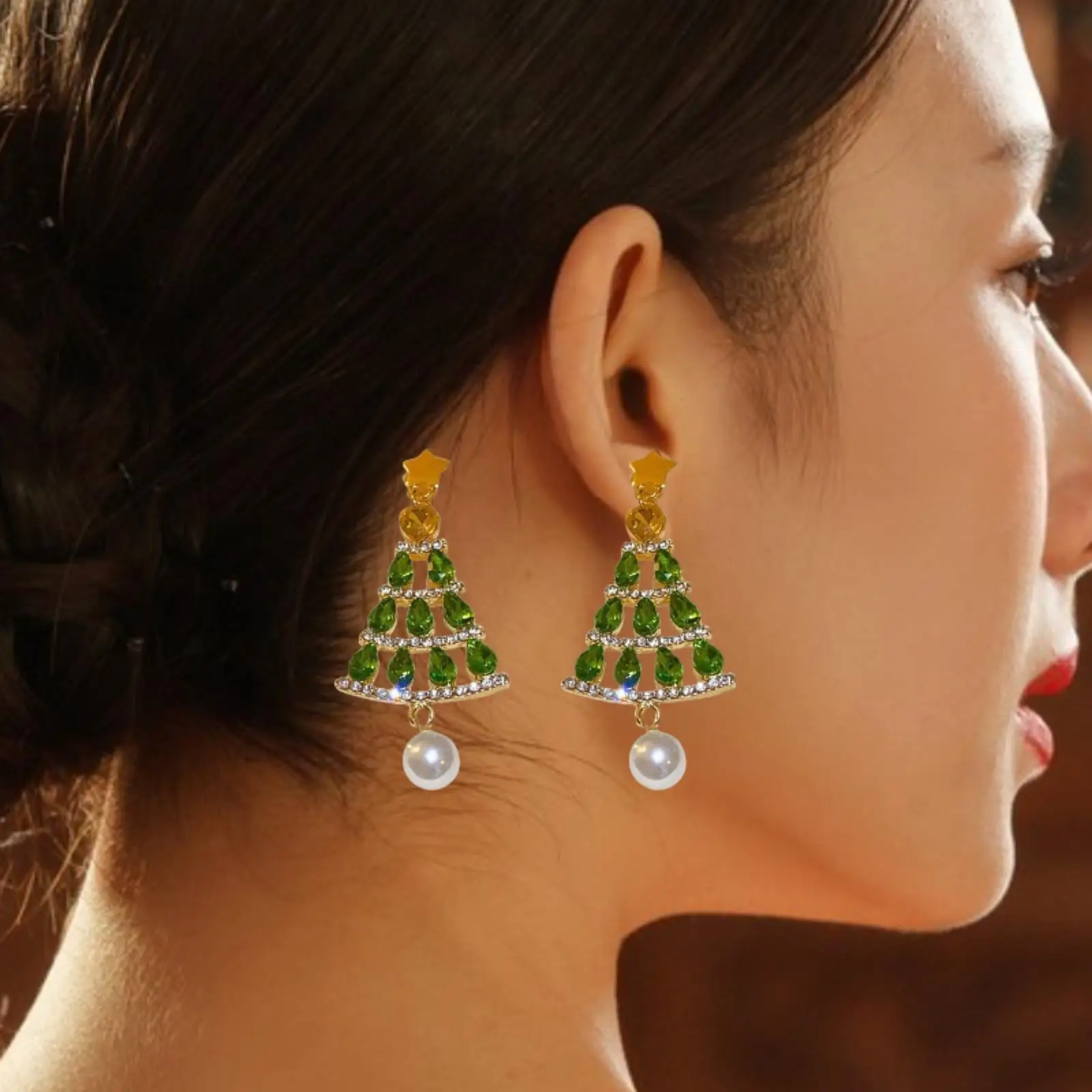 Christmas Earrings Women Dangle Earrings Costume Accessories Jewelry Charm Xmas