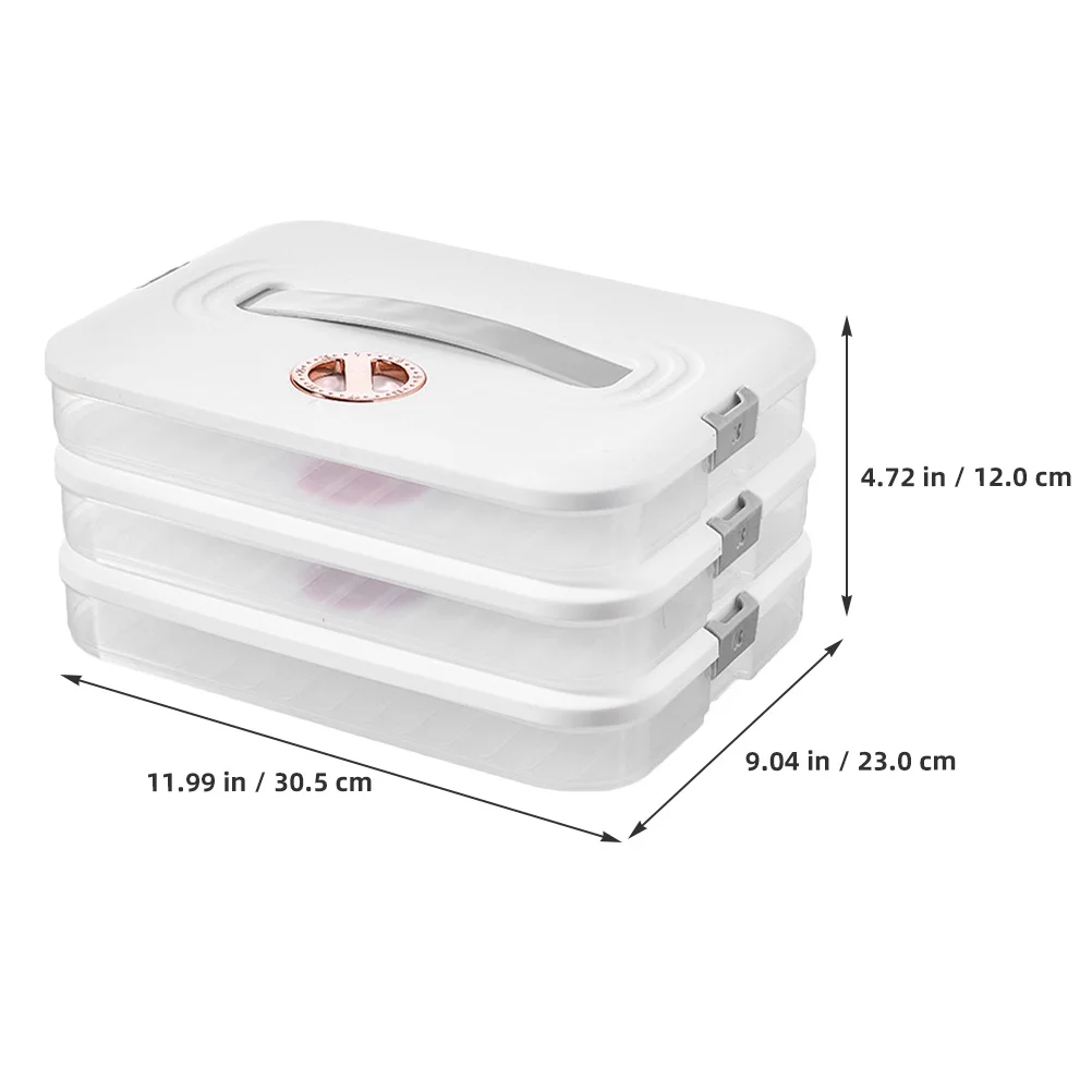 

Refrigerator Dumpling Box Stackable Food Storage Container With Lid Clear Freezer Safe For Vegetables Meat Seafood