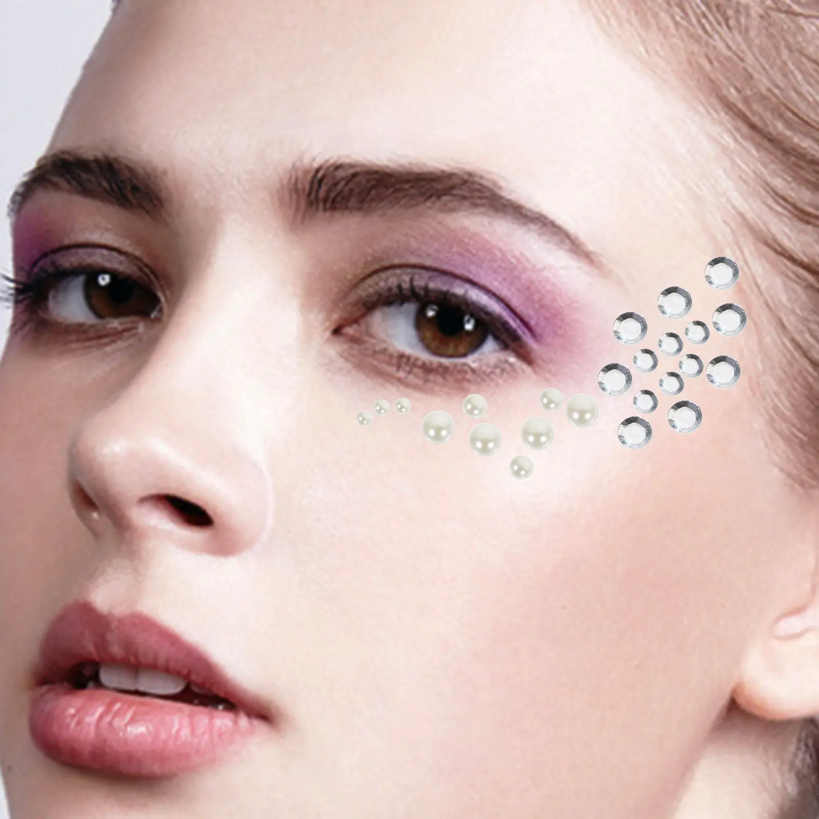 

12 Sheets Rhinestone Acrylic Stickers Craft Beauty Charms Gift nament Makeup Decors Adhesive Diary Hair Jewels Nail Charms Card
