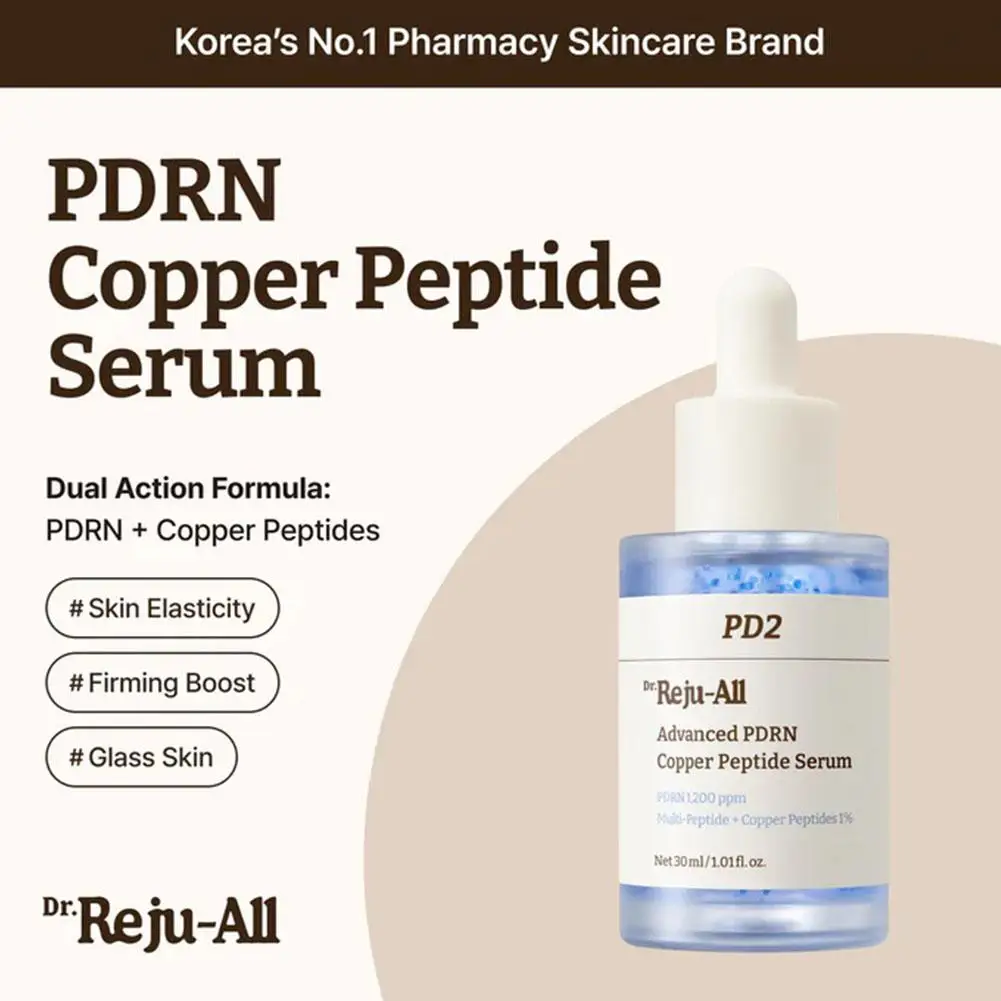 30ml Dr Reju All PD2 PDRN Copper Peptide Serum Micro Blue Capsule Facial Essence Even Skin Tone Soothing Anti Aging Skin Care