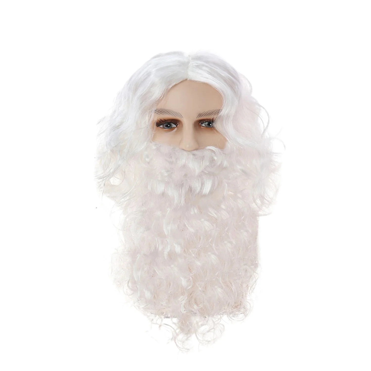 PESENAR Accesorio para disfraz de Papá Noel, disfraz navideño de Papá Noel con sombreros de Papá Noel, pelucas, barba, cejas, gafas, guantes, Papá Noel Cl