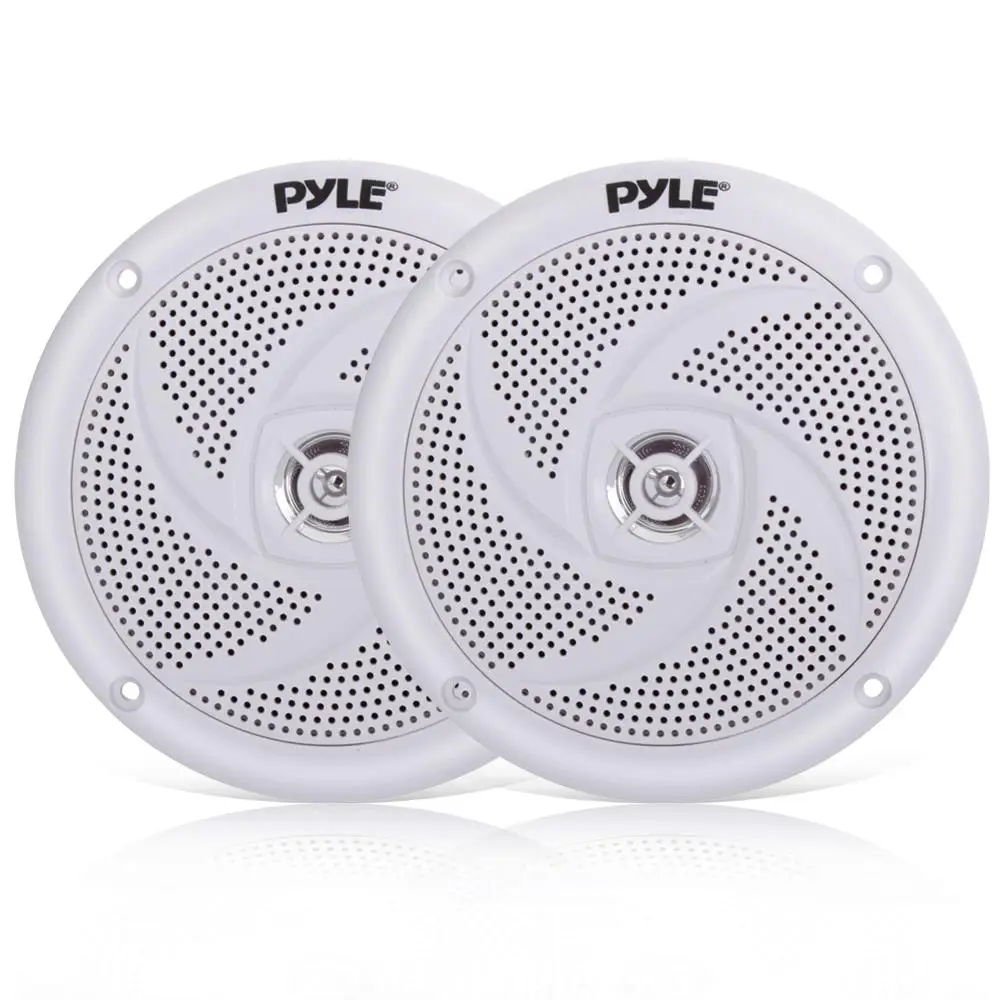 

Pyle Marine Speakers - 4 Inch 2 Way Waterproof and Weather Resistant Outdoor Audio Stereo Sound System with 100 Watt Power