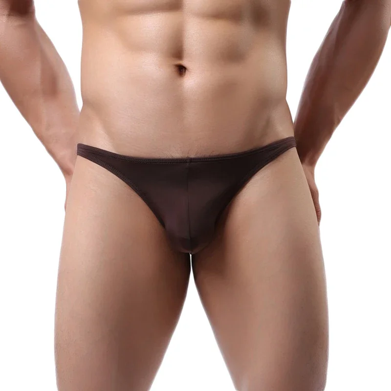 

Men's Underwear Briefs U Convex Ultra-thin Transparent Ice Silk Men's Briefs Low Waist Small Three Pants Sexy Shorts Underpants