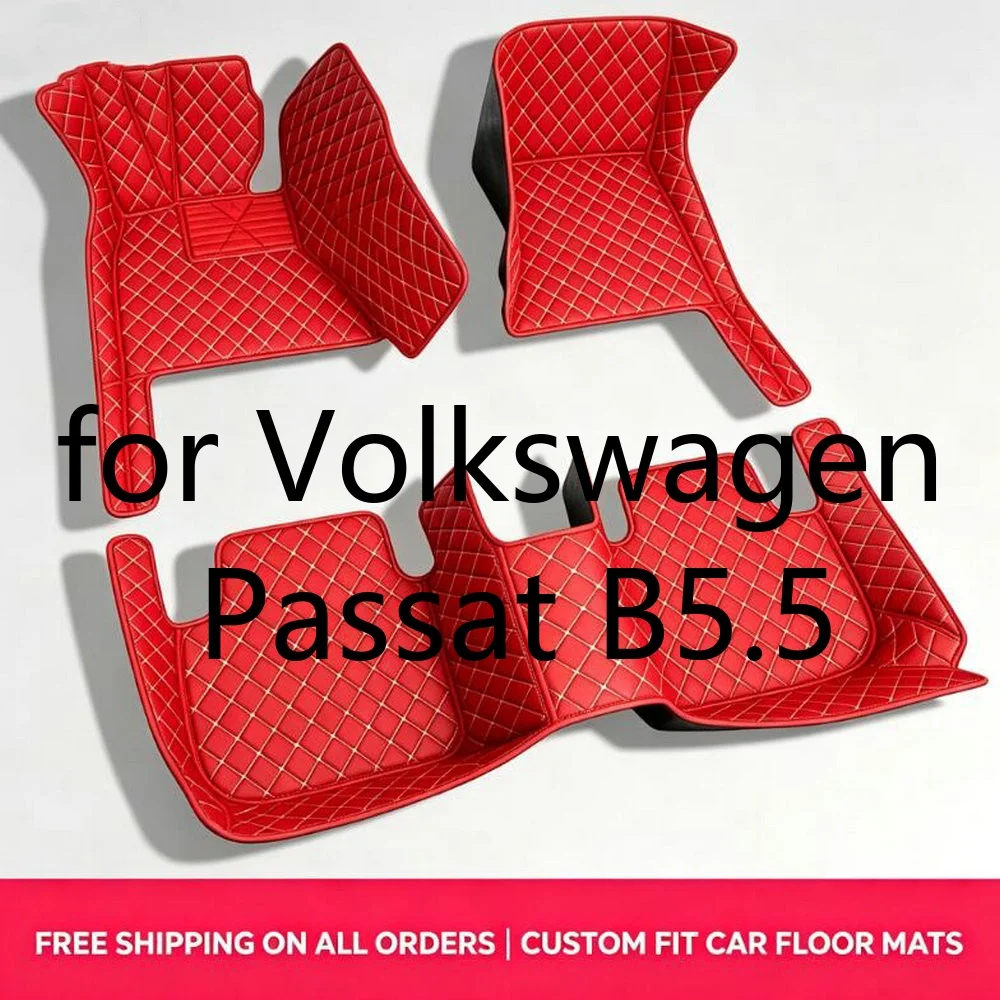 Maßgefertigte Leder-Autofußmatten für Volkswagen Passat B5.5 3BG 2001–2005 5-Sitzer, wasserdicht, rutschfest, verschleißfest, leicht zu reinigen, Auto-Innenraum-Schutzteppiche, Zubehör 2452