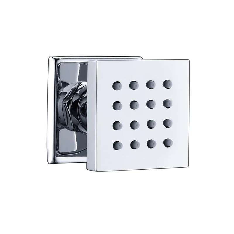 

Brass Chrome Square Massage Bathroom Hydro Shower Body Spray Jets Head