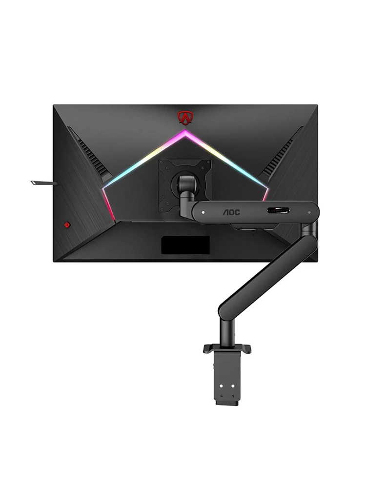 AOC AM400PLUS Premium Monitorständer aus Aluminium, Verstellbarer Schreibtisch-Gelenkarm für 17-34 Zoll PC-Bildschirme, Tragfähigkeit 2-9 kg