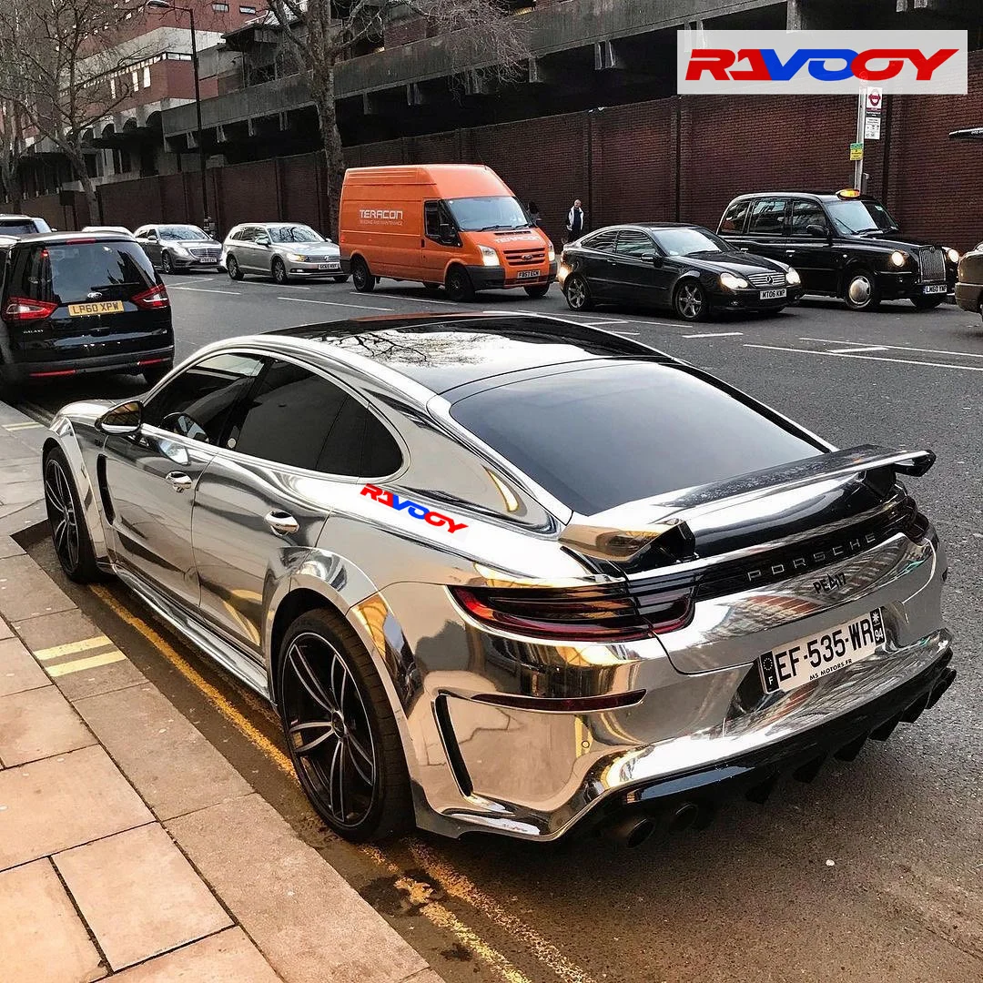 High Quality Mirror Chrome Silver Vinyl Wrap Film Self-Adhesive Auto Tuning Vinyl Wrap Car & Motorcycle Stickers Durable Foil