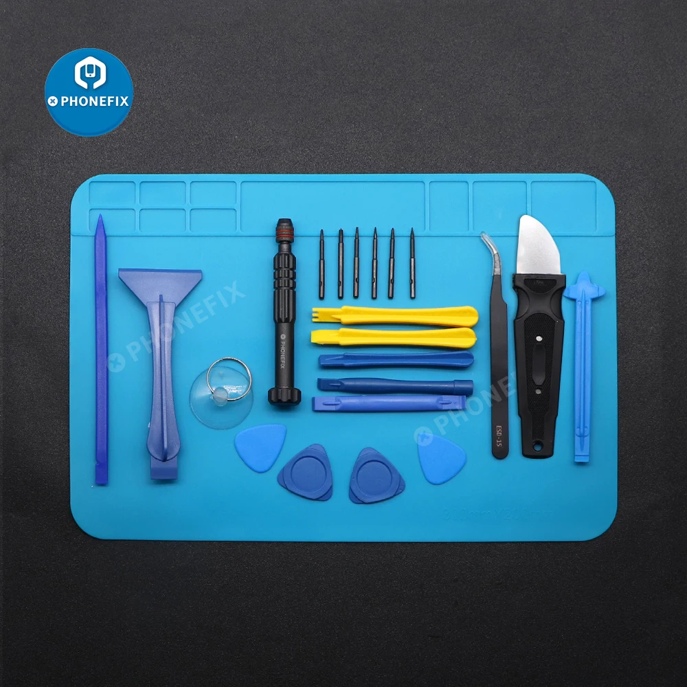 PHONEFIX-Kit de herramientas de apertura de teléfono móvil, destornillador electrónico, reparación de apertura para iPhone, IPAD, Kit de herramientas de reemplazo de pantalla de batería
