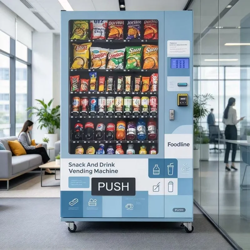 CE Certified Drinks  36Slots Canned Drink Vending Machine for Foods and Drinks Snackautomaten Fur Deutschland