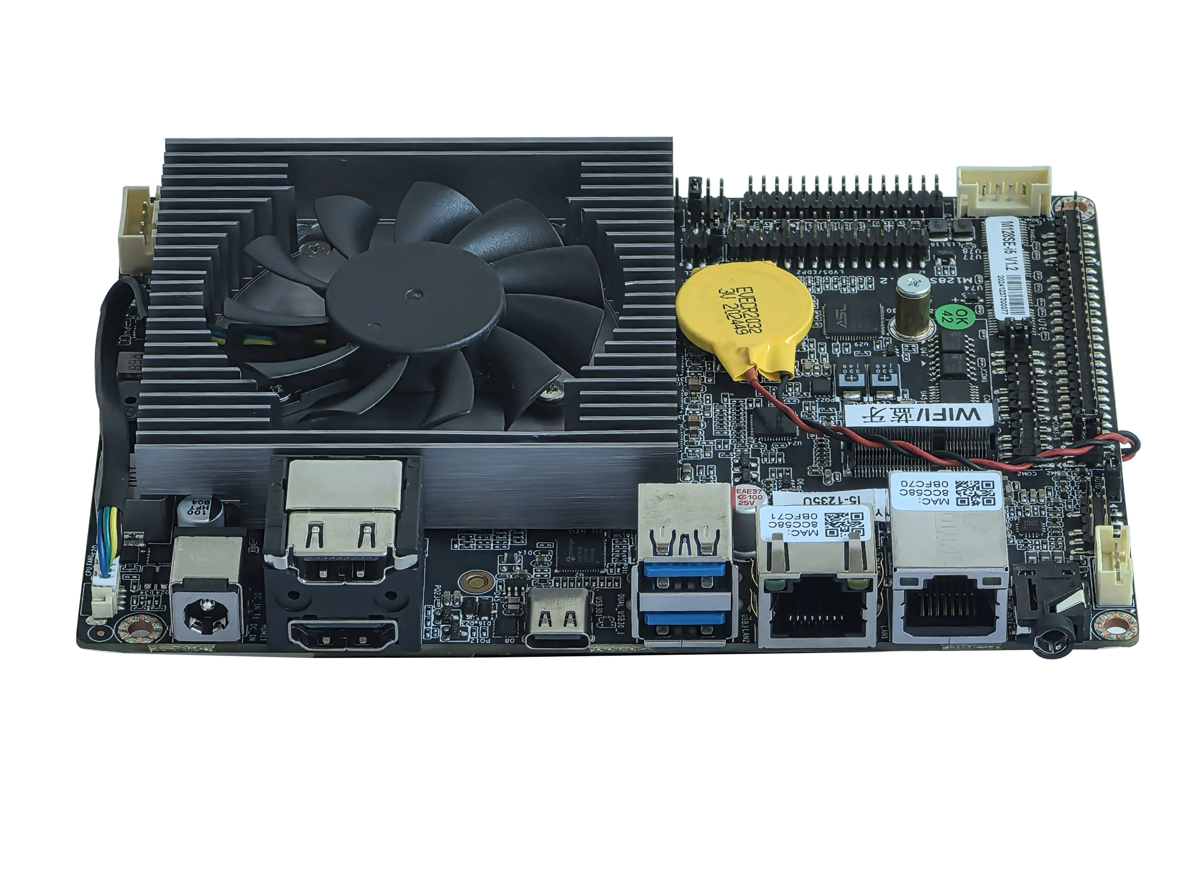 New 3.5inch motherboard with 13th gen i3 1315U i5 1335U i7 1355U Wide range input 12V-24V DDR4 RAM M.2 SSD 4K UHD 2K VGA LVDS