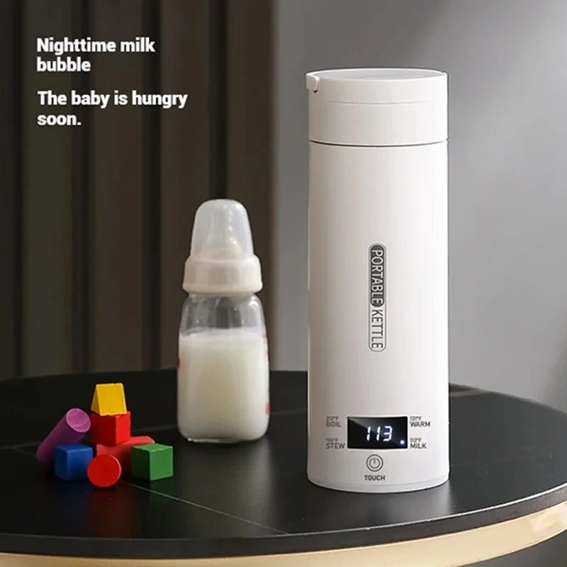 

500ML Heater Cup Travel Electric Kettle Fast Boiling Water Portable baby Milk Warmer Kettle 316 Stainless Steel Thermo Kettles