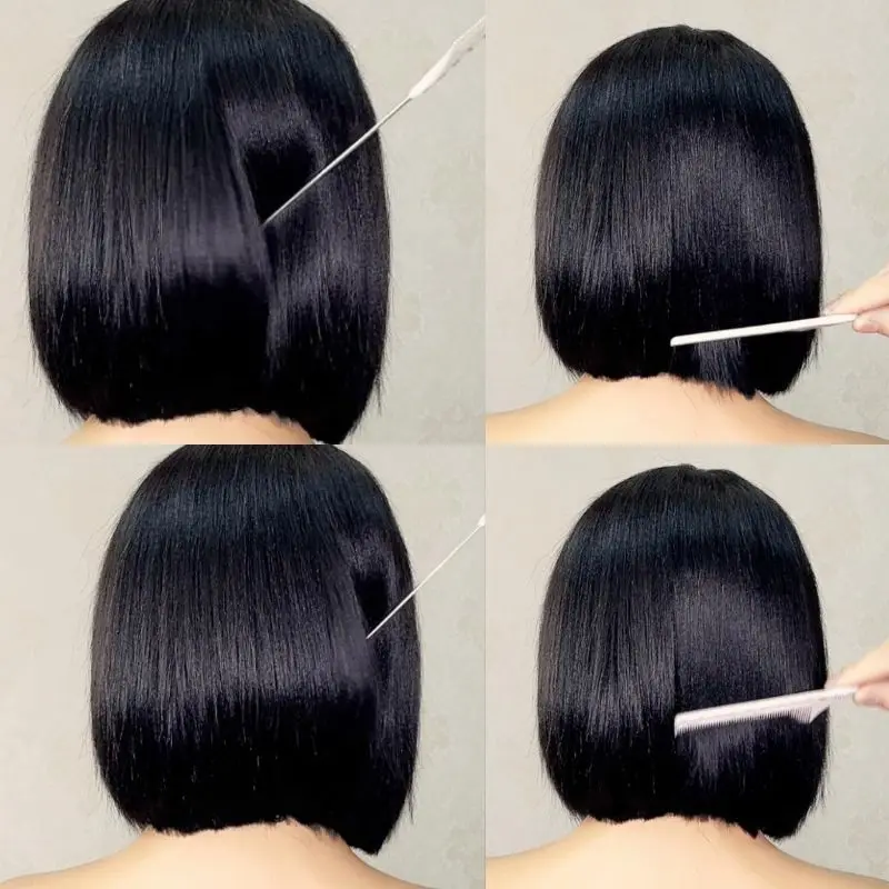 Klaiyi 7×5 Lace Closure Glueless 180% Density Yaki Bob Wig Put On & Go Wig Breathable Cap With Flexible Drawstring