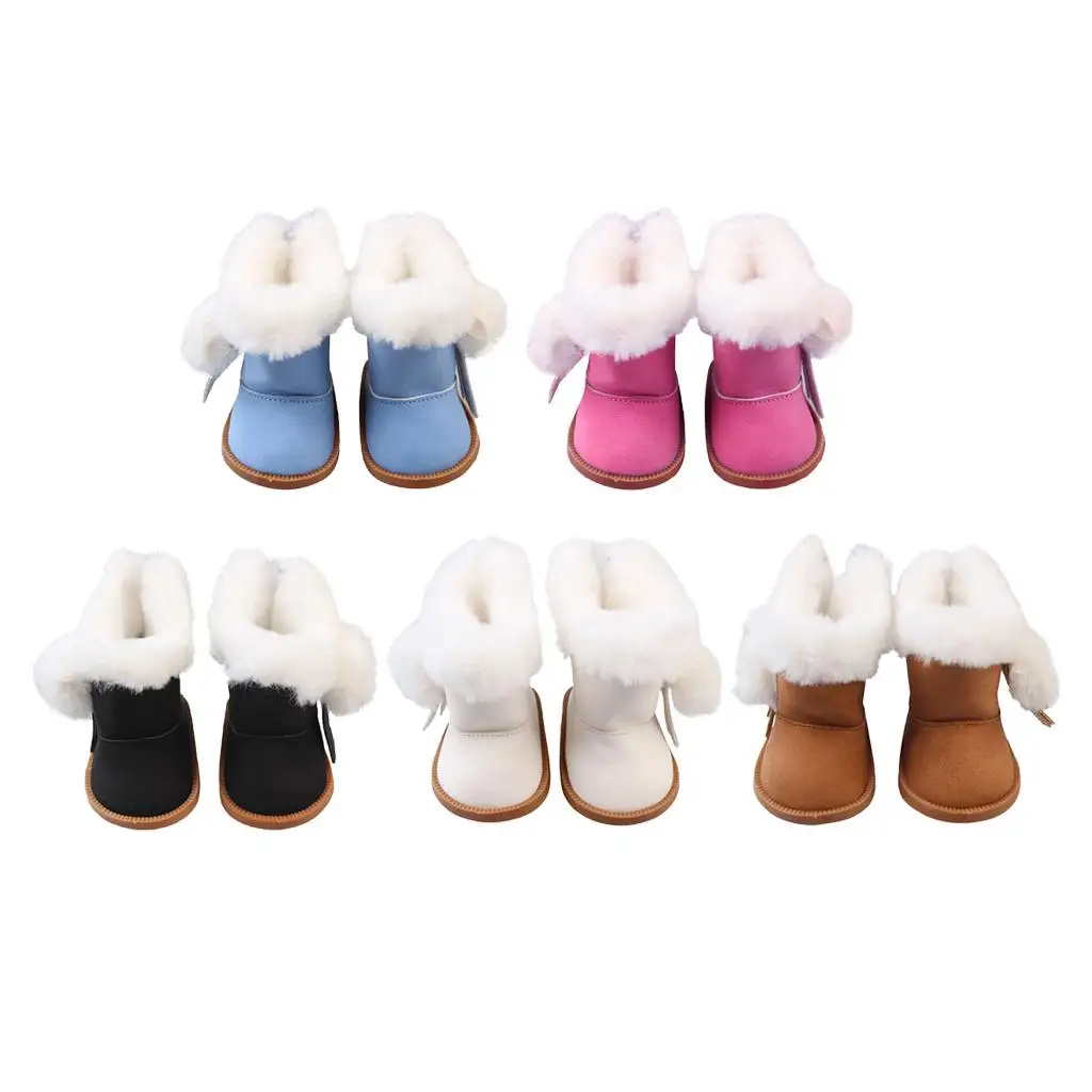 18 Inch Doll Boots Fits 18 Inch Girl Dolls Shoes Suede Boots Zip Winter Shoes