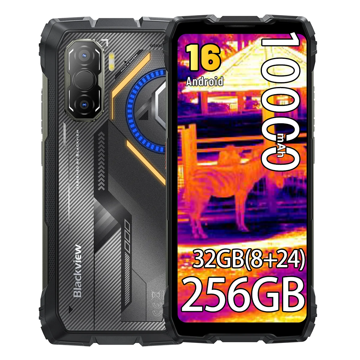 [Expédition depuis la France] Smartphone robuste Blackview ROCK 3 Android 16 6,78'' 32 Go (8+24) Go + 256 Go 10000 mAh NFC 2.4K Téléphone mobile