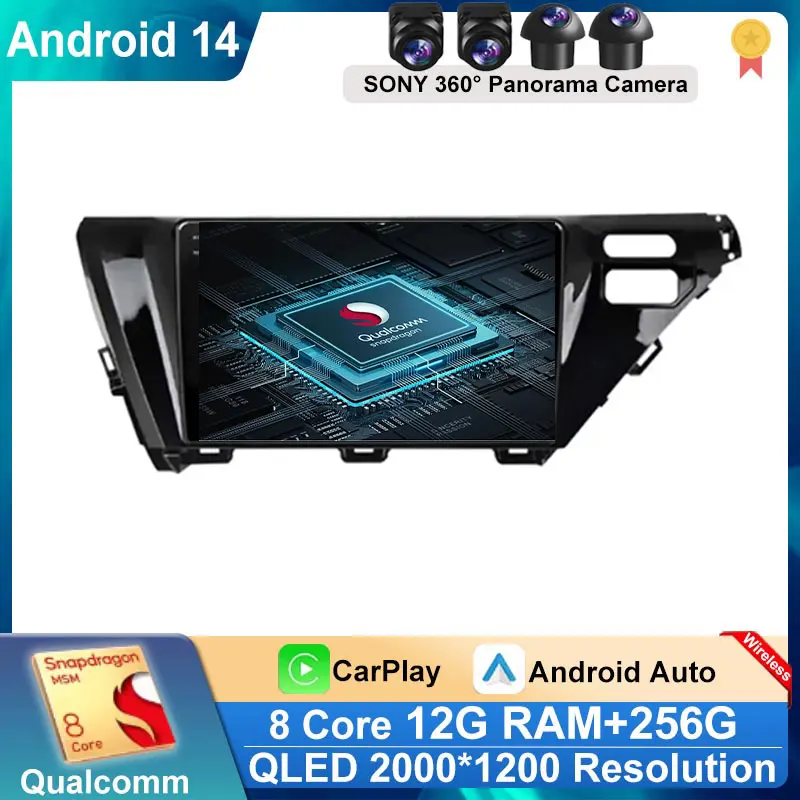 

Android 14 For Toyota Camry 8 XV 70 2017 - 2020 Car Dvd Radio Stereo Multimedia Player GPS Navigation DVD High-performance 2din