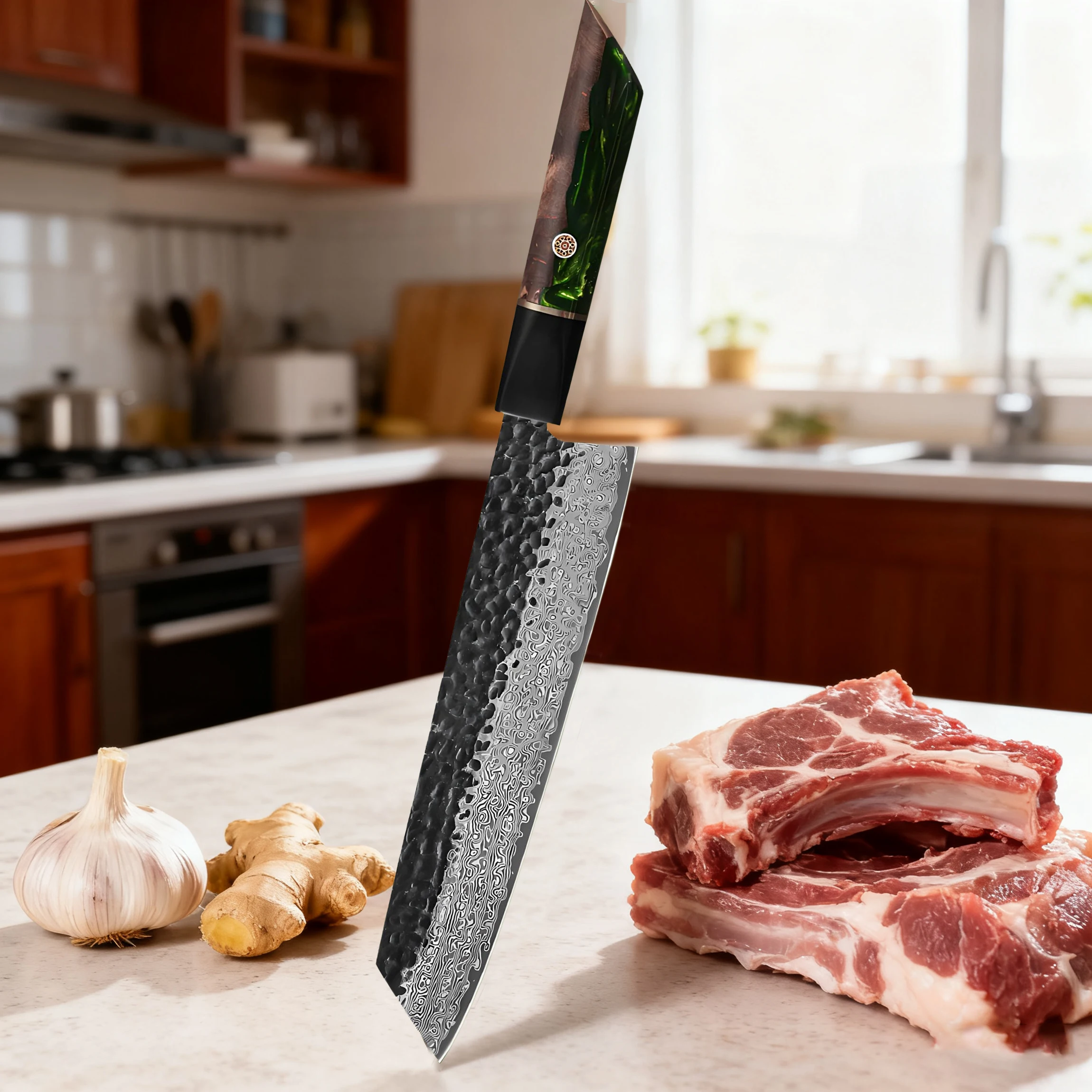 Handmade 67 Layer Damascus Steel Kiritsuke Knife Cleaver Knife Slicing Knife Home Restaurant Knife Cooking Tools Kitchen Stuff