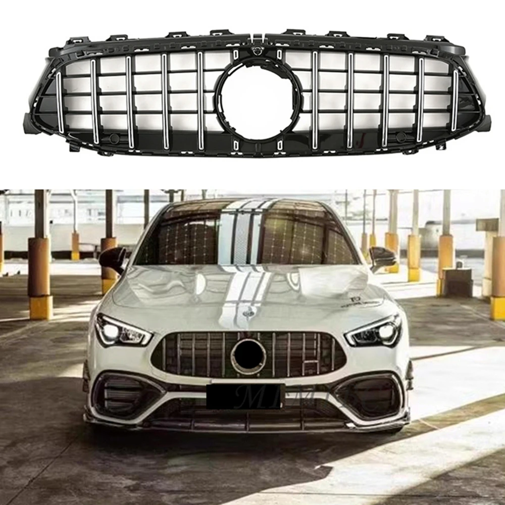 

For Mercedes CLA Class W118 CLA118 CLA220 260 2020-2024 Front Grille Bumper GT Racing Grills Car Styling