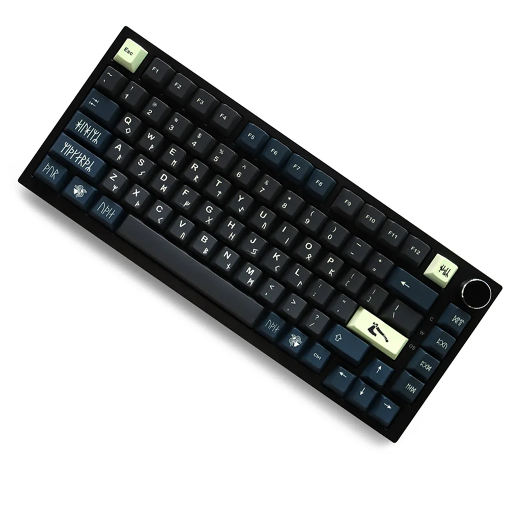 Cherry Profile GMK Norse Keycaps Dye Sublimation Clear Pattern 129 Keys  for 61/64/104/108 Mx Switch Mechanical Keyboard