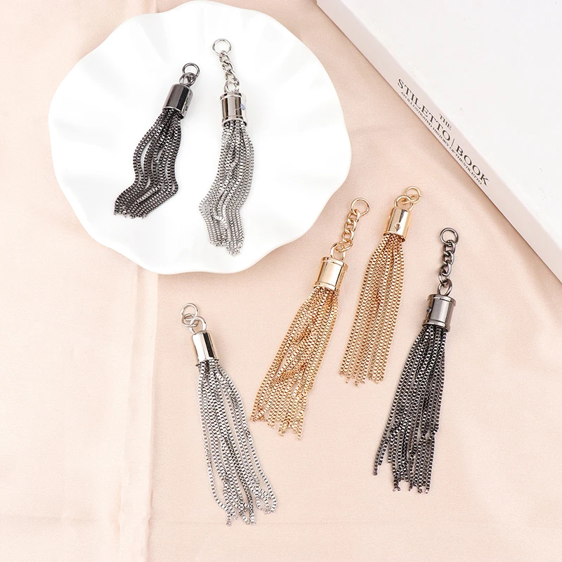 Fashion Tassel Pendant Keychain Shoulder Bag Tassel Metal Buckle Tassels Pendant Handbag Decoration Purse Hardware Accessories