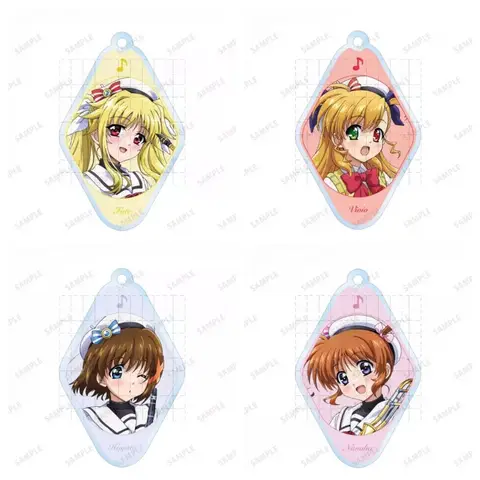 Fate Testarossa Hayate Yagami Einhart Stratos Yuuno Scrya Acrylic Keychain Pendant Toys A