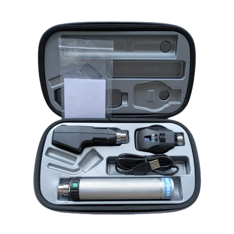 ML- OR20U Diagnostic Set Rechargeable Ophthalmoscope and Retinoscope LED Light Source for choice