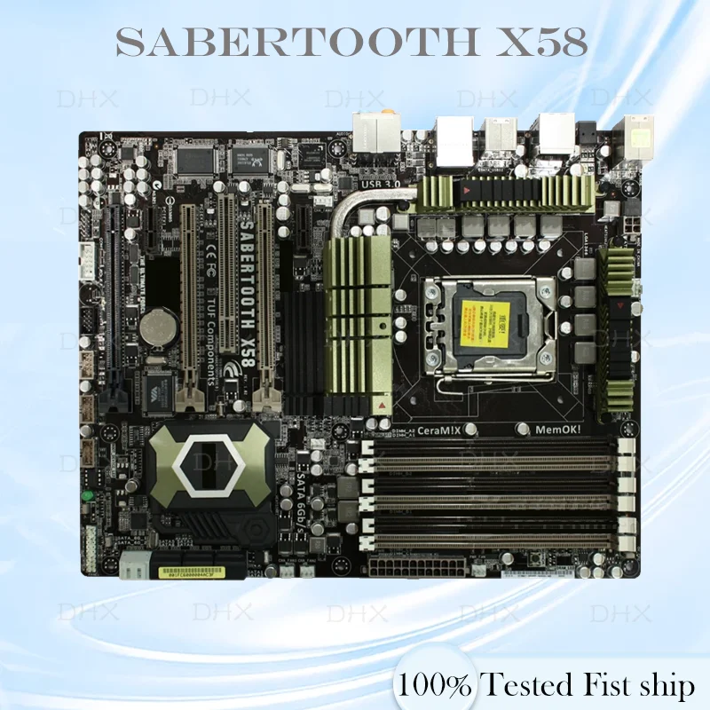 For ASUS SaberTooth X58 Motherboard 24GB LGA 1366 DDR3 ATX X58 Mainboard 100% Tested Fully Work be Fast ship
