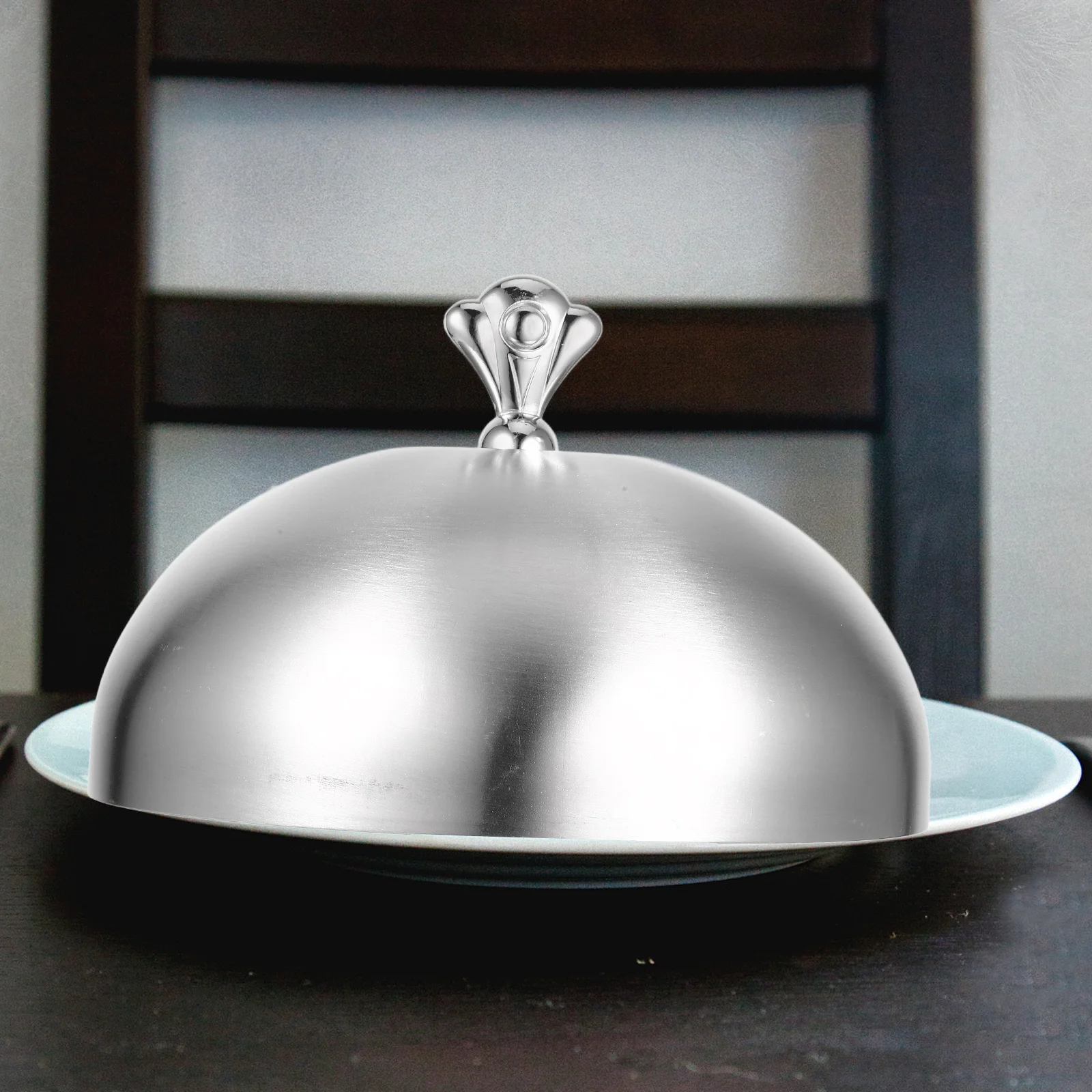 

Stainless Steel Food Cover Round Dome Heavy Duty Dish Cloche for Outdoor Indoor Cooking Serving Steak Sandwiches Kitchen