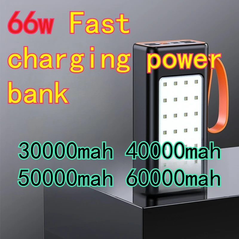 

50000 мАч, 66 Вт, сверхбыстрая зарядка, сверхбольшая емкость, внешний аккумулятор для кемпинга, уличный мобильный аккумулятор