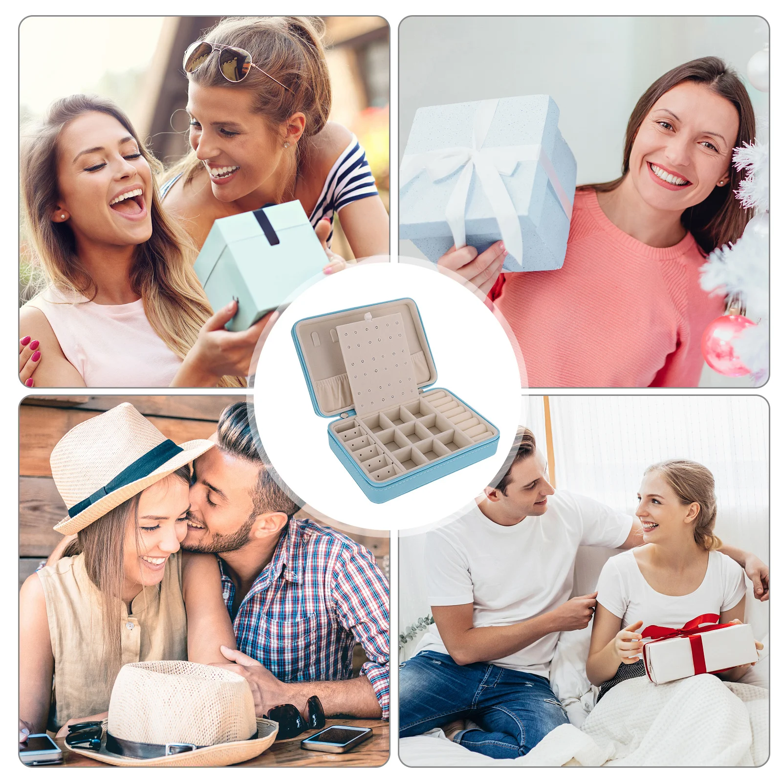 Portable Jewelry Box Organizer Storage Case Travel Jewelry Organizer Delicate Unique Design Smooth Surface Comfortable Texture