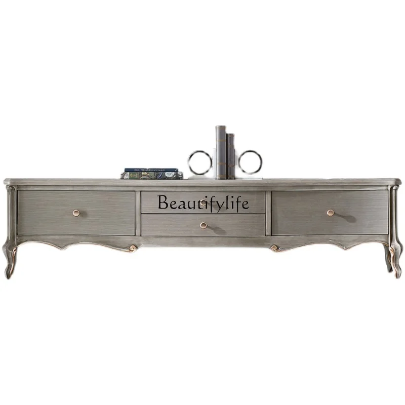 

American light luxury TV cabinet modern simple household living room storage high cabinet