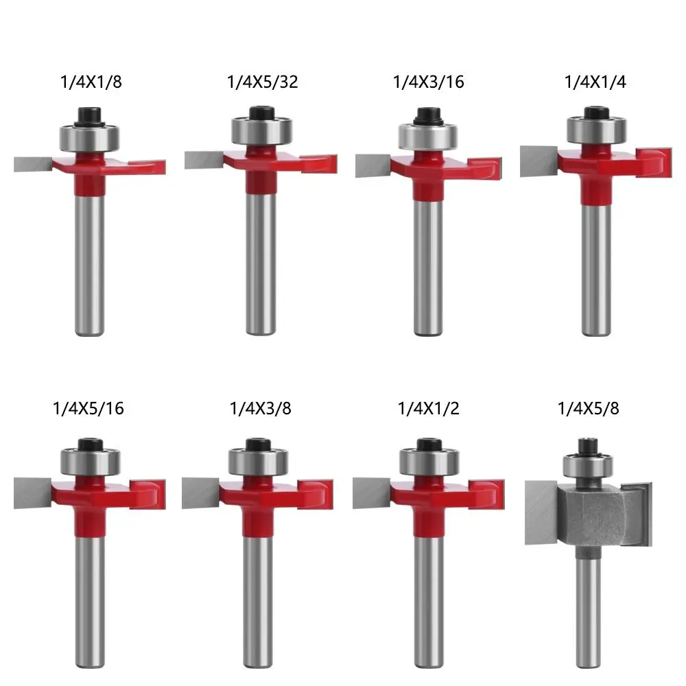 T Type Router Bits New 1/4 Shank Carbide Trimming Machine Slotting Cutter Woodworking