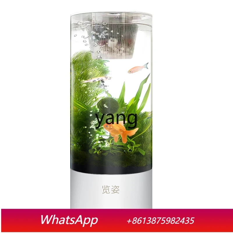 

CX water-free acrylic cylindrical small fish tank up and down tubular filtration oxygenated desktop fish tank
