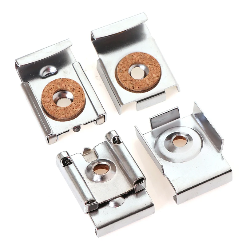 4 pz/set facile installazione bagno quadrato durevole specchio clip camera da letto regolabile