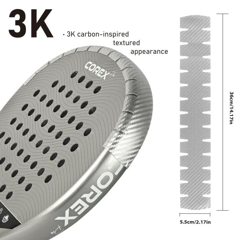 AMASPORT Multi-Color 3K Carbon Fiber Racket Protector Lightweight Frame Tape Edge Protector Durable Racket Accessory