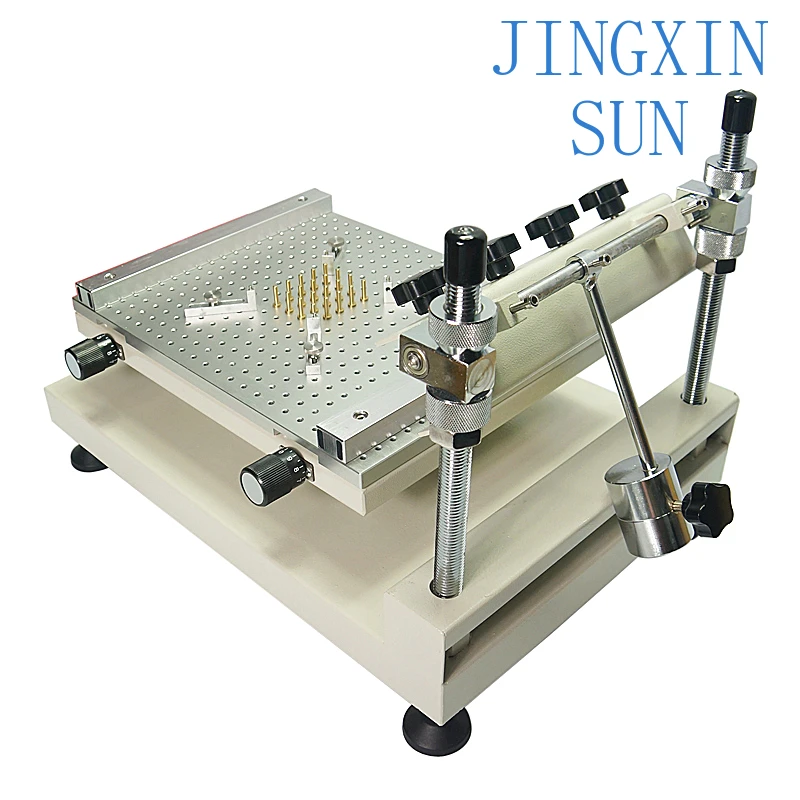 SMT Chip Repair Solder Paste Stencil Printer Best Precision Manual Silkscreen Stencil Printer ZB3040H Red Glue Printing Machine