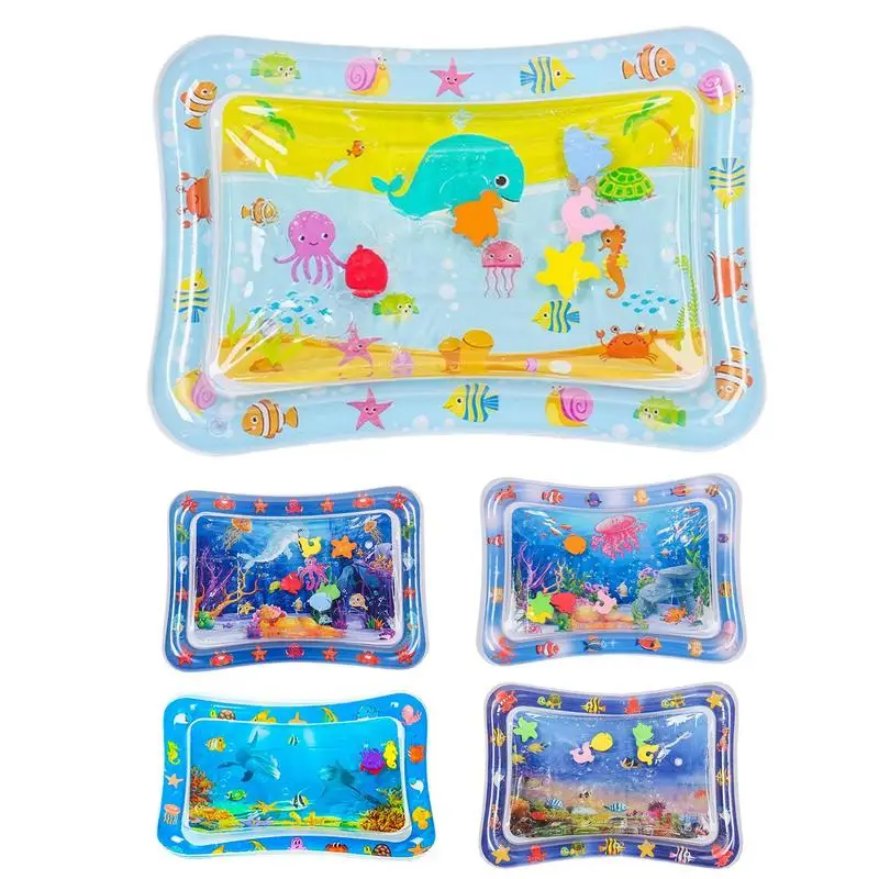 Water Sensory Play Mat Thickened Inflatable Water Mat For Cat And Dog Pet Playmat With Fish Sea Ocean Theme Sensory Toy Water