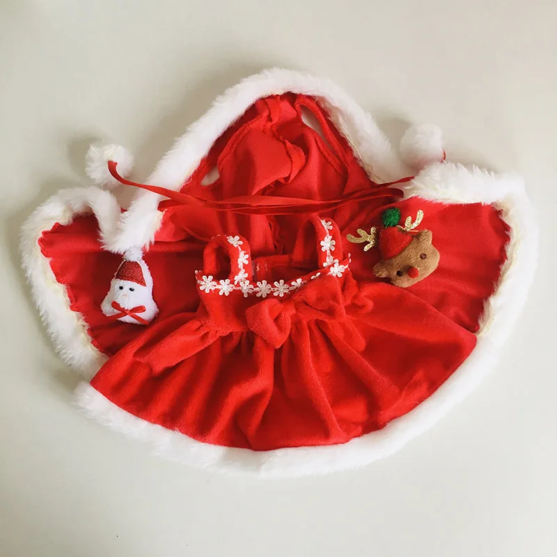 Accesorios para muñecas de 30cm, ropa de oso conjunto, conjunto de falda de Navidad, vestido Kawaii, ropa bonita y exquisita para muñecas de algodón, regalo