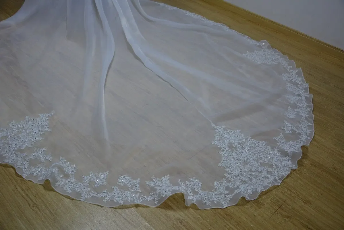 Phồng Váy Organza Có Thể Tháo Rời Tàu Váy/Gấu Váy/Có Thể Tháo Rời Váy/Có Thể Tháo Rời Váy Pha Lê Váy Cưới Xe Lửa