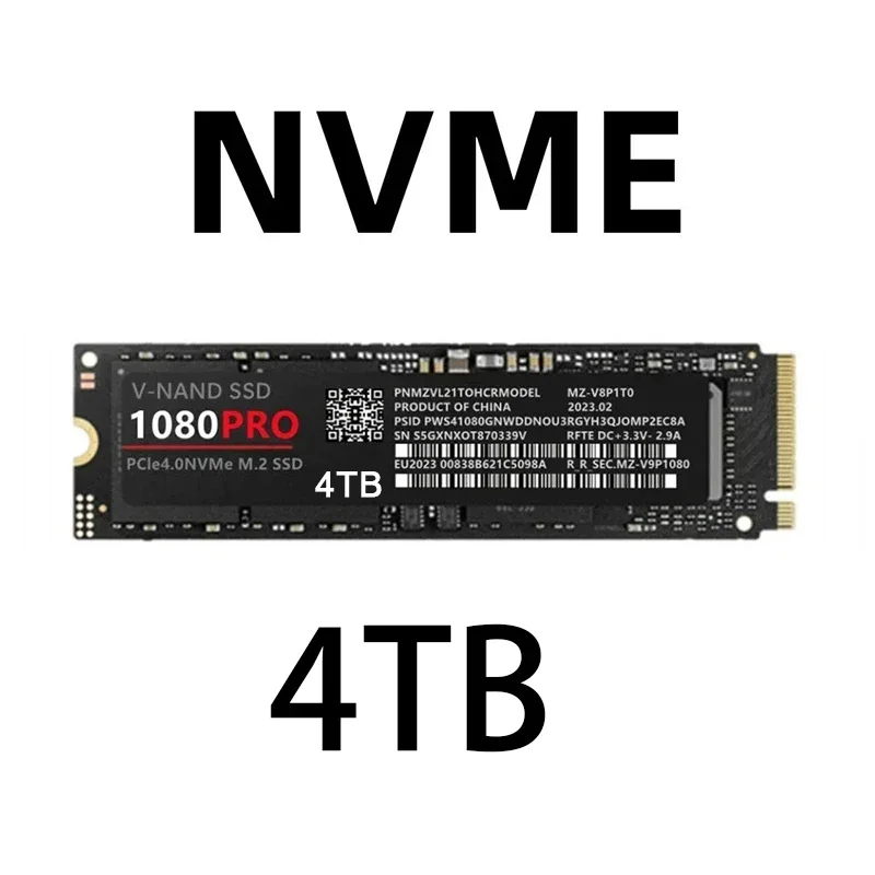 100% Original 1080PRO Internal Hard Drive Solid State Hard Disk Ngff M.2 Pcie 4.0 Nvme 2.0 SSD Game For Desktop PS5 Gaming PC