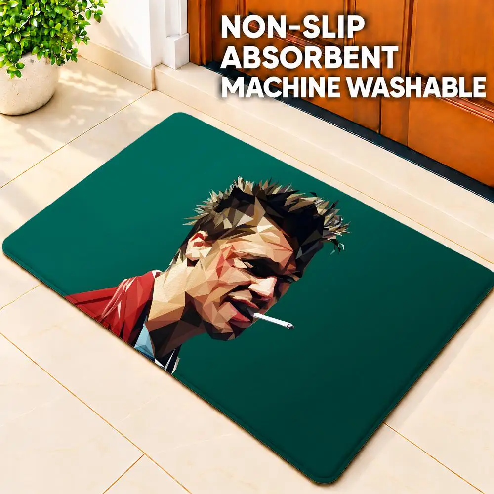 movie Fight Club Floor Mat Doormat Non-Slip Floor Mat Rug for Bathroom Kitchen Entryway Indoor Outdoor Home Decor