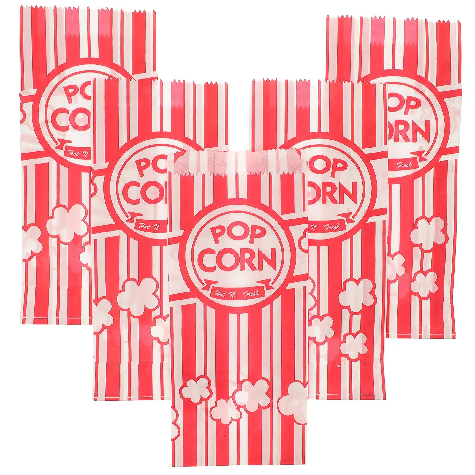 

50 Pcs Anti Oil Paper Popcorn Bags 90x60x210MM 40G Perfect for Parties Snack Accessories Portable HOLDER Bulk Pack