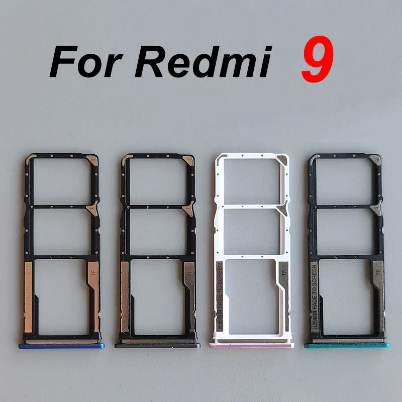 SIM Card Trays For Xiaomi Redmi 9 SIM Slot Holder Socket Adapter Replacement M2004J19G M2004J19C