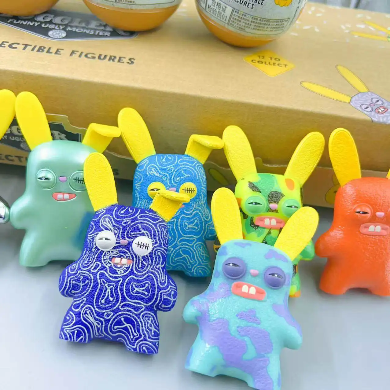 Fuggler Original Capsule Doll Easter Kinder Surprise Eggs Random 1PC Rabid Rabbit Funny Ugly Monster Random Toy Model Toys Gift
